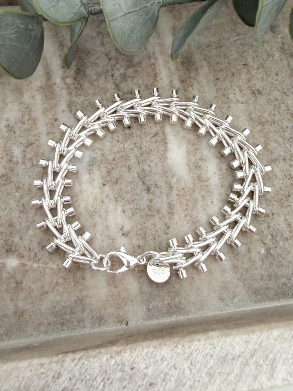 925 Sterling Silver Chunky Chain Link Bracelet Modern Bracelet